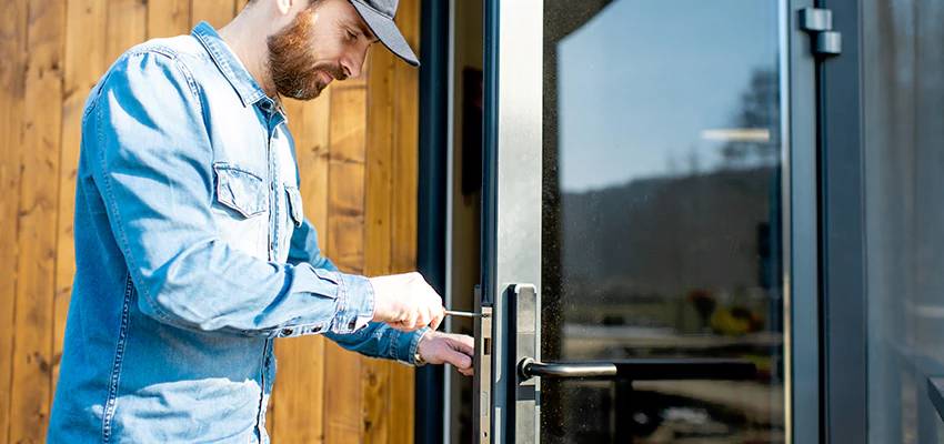 Frameless Glass Storefront Door Locks Replacement in Brea, CA
